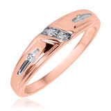 Photo of Neveah 1/20 ct tw. Diamond Wedding Band Set 10K Rose Gold [BT507RL]
