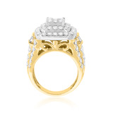 Photo of Etta 4 1/3 CT. T.W. Diamond Princess Cluster Bridal Set 14K Yellow Gold [BT410YE-C000]