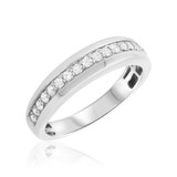 Photo of Melanie 1/2 ct tw. Diamond Mens Band 14K White Gold [BT639WM]