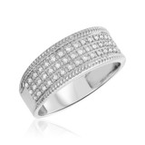 Photo of Madeline 1/3 ct tw. Diamond Mens Band 14K White Gold [BT640WM]