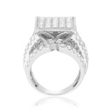 Photo of Chanler 4 2/3 CT. T.W. Diamond Princess Cluster Bridal Set 14K White Gold [BT412WE-C000]