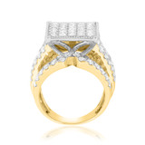 Photo of Chanler 4 ct tw. Diamond Princess Cluster Engagement Ring 14K Yellow Gold [BT412YE-C000]