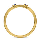 Photo of Clema 1/3 CT. T.W. Sapphire and Diamond Same Sex Ladies Band Set 14K Yellow Gold [BT868YL]