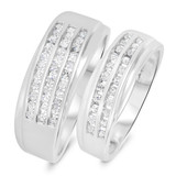 Photo of Kindred 3/4 ct tw. Diamond Wedding Band Set 10K White Gold [WB511W]