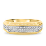 Photo of Winsome 3/8 Carat T.W. Diamond Princess Cluster Bridal Set 10K Yellow Gold [BT413YL]