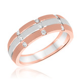 Photo of Cooper 1/4 ct tw. Diamond Mens Band 14K Rose Gold [BT657RM]