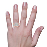 Photo of Gracie 3/8 Carat T.W. Diamond Round Cluster Bridal Set 10K Rose Gold [BR414R-C037] [HT]