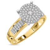 Photo of Gracie 1/3 ct tw. Diamond Round Cluster Engagement Ring 14K Yellow Gold [BT414YE-C037]