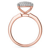 Photo of Enamor 3/8 ct tw. Diamond Princess Cluster Engagement Ring 14K Rose Gold [BT415RE-C029]