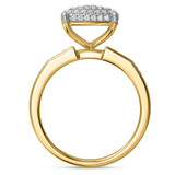 Photo of Enamor 3/8 ct tw. Diamond Princess Cluster Engagement Ring 14K Yellow Gold [BT415YE-C029]