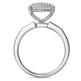Photo of Enamor 2/3 CT. T.W. Diamond Princess Cluster Bridal Set 14K White Gold [BT415WE-C029]