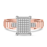 Photo of Kalila 1/4 ct tw. Diamond Fancy Cluster Engagement Ring 14K Rose Gold [BT416RE-C027]