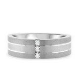 Photo of Jaxson 1/10 ct tw. Diamond Mens Band 10K White Gold [BT659WM]