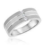 Photo of Jaxson 1/10 ct tw. Diamond Mens Band 10K White Gold [BT659WM]