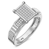 Photo of Kalila 1/4 ct tw. Diamond Fancy Cluster Engagement Ring 10K White Gold [BT416WE-C027]