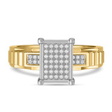 Photo of Kalila 1/4 ct tw. Diamond Fancy Cluster Engagement Ring 10K Yellow Gold [BT416YE-C027]