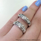 Photo of Boundless 1/8 ct tw. Diamond Wedding Band Set 14K Yellow Gold [WB518Y]