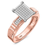 Photo of Kalila 1/3 Carat T.W. Diamond Fancy Cluster Bridal Set 14K Rose Gold [BT416RE-C027]