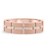 Photo of Wyatt 1/7 ct tw. Diamond Mens Band 10K Rose Gold [BT660RM]