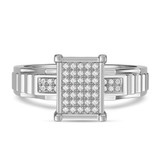 Photo of Kalila 1/3 Carat T.W. Diamond Fancy Cluster Bridal Set 14K White Gold [BT416WE-C027]