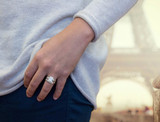 Photo of Kalila 1/3 Carat T.W. Diamond Fancy Cluster Bridal Set 14K White Gold [BR416W-C027]
