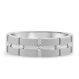 Photo of Wyatt 1/7 ct tw. Diamond Mens Band 14K White Gold [BT660WM]