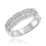 Photo of Wyatt 1/7 ct tw. Diamond Mens Band 14K White Gold [BT660WM]