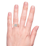 Photo of Zara 1/4 Carat T.W. Diamond Round Cluster Bridal Set 10K Rose Gold [BR417R-C037] [HT]