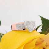Photo of Valentina 1/3 ct tw. Diamond Heart Cluster Engagement Ring 10K Rose Gold [BT418RE-C035]