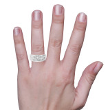 Photo of Zara 1/4 CT. T.W. Diamond Round Cluster Bridal Set 14K White Gold [BR417W-C037] [HT]