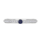 Photo of Magnol 1/3 Carat T.W. Sapphire and Diamond Same Sex Ladies Band Set 14K White Gold [BT872WL]