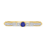 Photo of Magnol 1/3 Carat T.W. Sapphire and Diamond Same Sex Ladies Band Set 14K Yellow Gold [BT872YL]