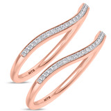 Photo of Diantha 1/5 ct tw. Diamond Same Sex Ladies Band Set 10K Rose Gold [WL873R]
