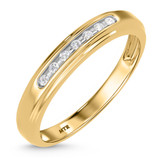 Photo of Effete 1/6 ct tw. Diamond Wedding Band Set 10K Yellow Gold [BT521YL]