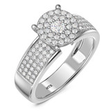 Photo of Collins 1/2 ct tw. Diamond Round Cluster Engagement Ring 14K White Gold [BT419WE-C036]