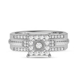 Photo of Maeve 1/2 ct tw. Diamond Princess Cluster Engagement Ring 10K White Gold [BT420WE-C033]