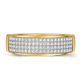 Photo of Collins 7/8 CT. T.W. Diamond Round Cluster Bridal Set 10K Yellow Gold [BT419YL]