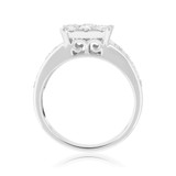 Photo of Aleeza 2 1/5 ct tw. Diamond Princess Cluster Trio Set 14K White Gold [BT400WE-C000]