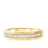 Photo of Princess Oshun 1/4 ct tw. Diamond Wedding Band Set 10K Yellow Gold [BT529YM]