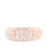 Photo of Lalasa 4 1/4 ct tw. Diamond Princess Cluster Trio Set 14K Rose Gold [BT628RM]