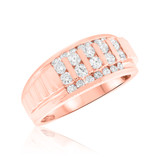 Photo of Lalasa 4 1/4 ct tw. Diamond Princess Cluster Trio Set 14K Rose Gold [BT628RM]