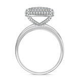 Photo of Jia 3/4 ct tw. Diamond Cushion Cluster Engagement Ring 10K White Gold [BT422WE-C029]