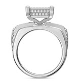 Photo of Beau 1/2 CT. T.W. Diamond Princess Cluster Bridal Set 14K White Gold [BT421WE-C028]