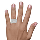 Photo of Beau 1/2 CT. T.W. Diamond Princess Cluster Bridal Set 14K White Gold [BR421W-C028] [HT-2]