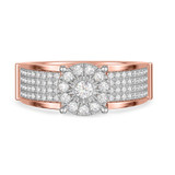 Photo of Corban 2/3 ct tw. Diamond Round Cluster Engagement Ring 14K Rose Gold [BT423RE-C031]