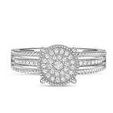 Photo of Zuri 1/4 ct tw. Diamond Round Cluster Engagement Ring 14K White Gold [BT424WE-C030]