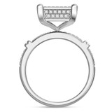 Photo of Amity 1/2 ct tw. Diamond Princess Cluster Engagement Ring 10K White Gold [BT425WE-C028]
