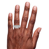 Photo of Amity 1/2 ct tw. Diamond Princess Cluster Engagement Ring 10K White Gold [BT425WE-C028] [HT-4]