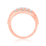 Photo of Selene 5 3/8 ct tw. Diamond Round Cluster Trio Set 14K Rose Gold [BT628RM]