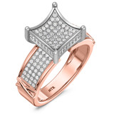 Photo of Affinity 3/8 ct tw. Diamond Fancy Cluster Engagement Ring 14K Rose Gold [BT427RE-C034]